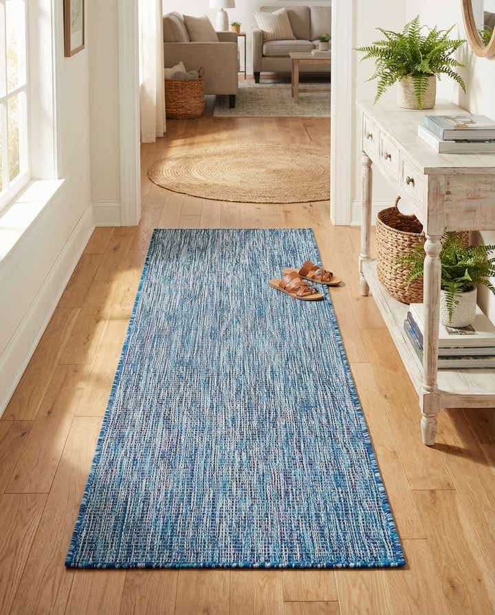 2' x 6' Easy-Clean Solid Indoor / Outdoor Runner Rug