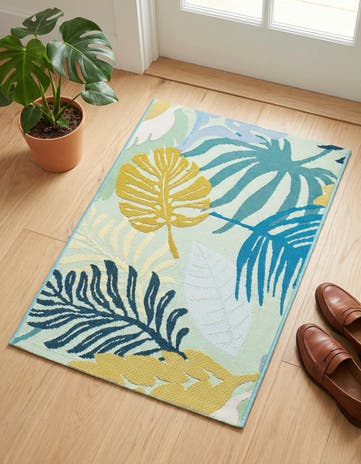 2' x 3' Easy-Clean Botanical Indoor / Outdoor Rug