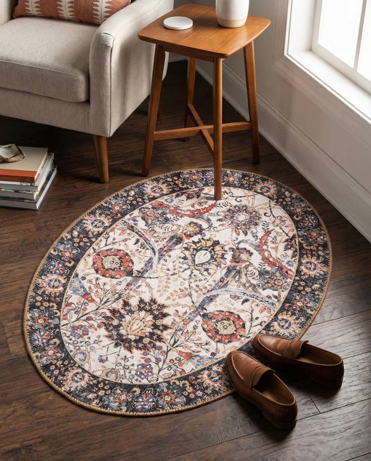 Detailansicht von 60cm x 95cm Waschbar Timeless Oval Teppich