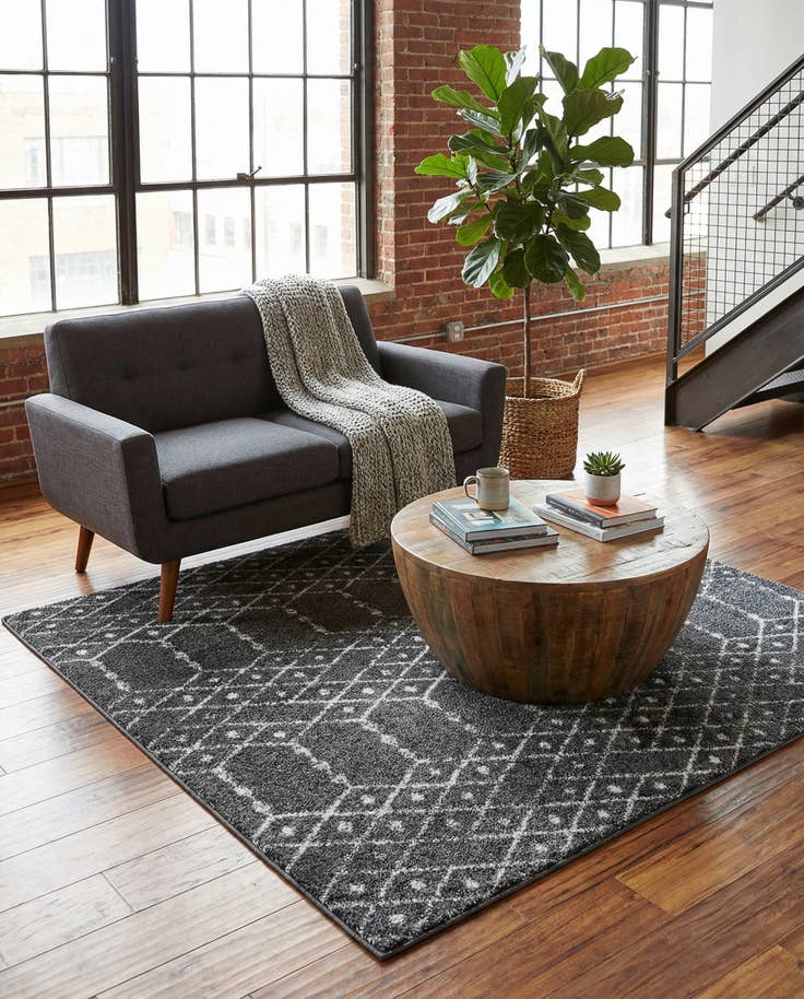 Detail image of 5' 3 x 5' 3 Paxon Trellis Square Rug