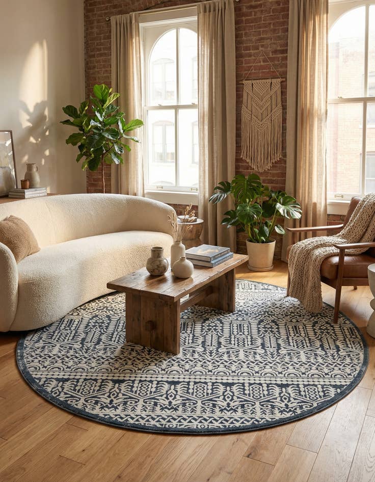 Detail image of Jill Zarin 7' 10 x 7' 10 Uptown Cloisters Round Rug