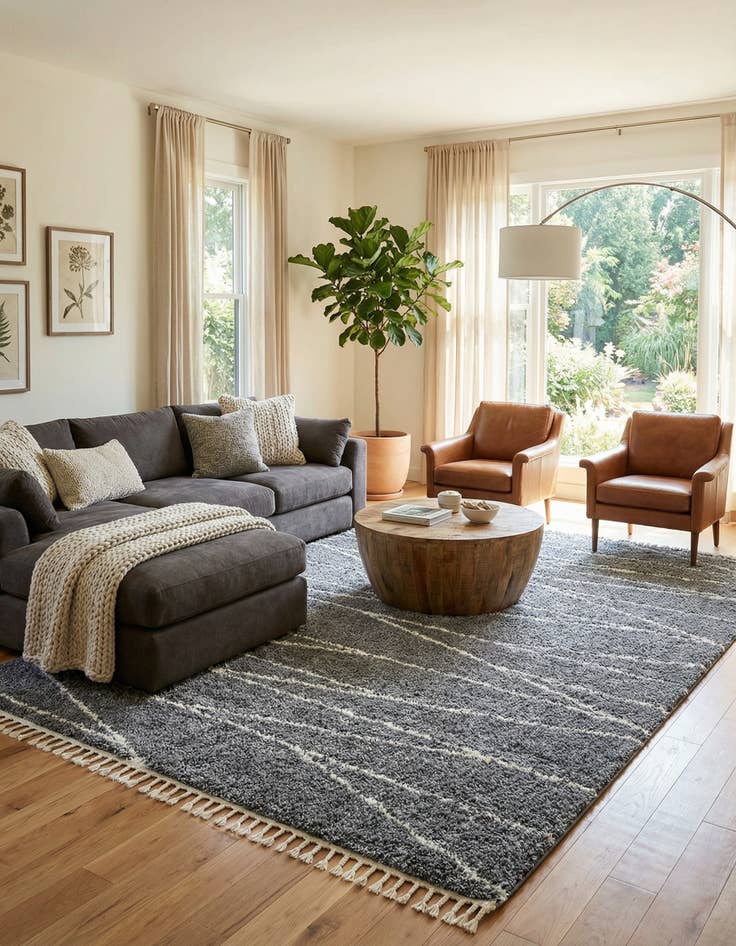 Detail image of  10' x 14' Serenity Shag Rug