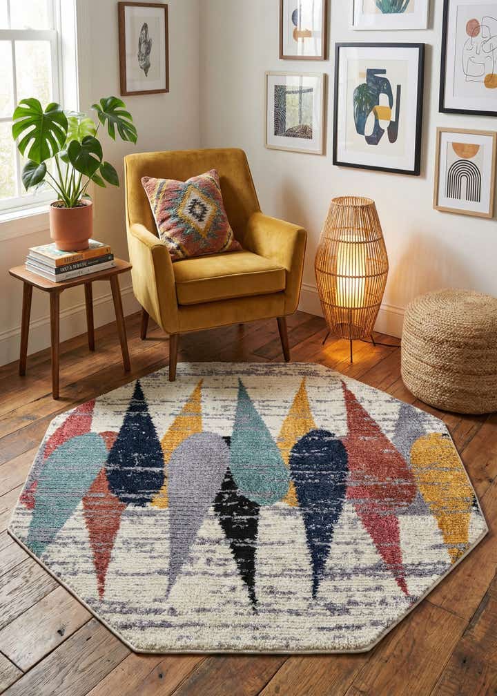 5' 3 x 5' 3 Tagine Octagon Rug