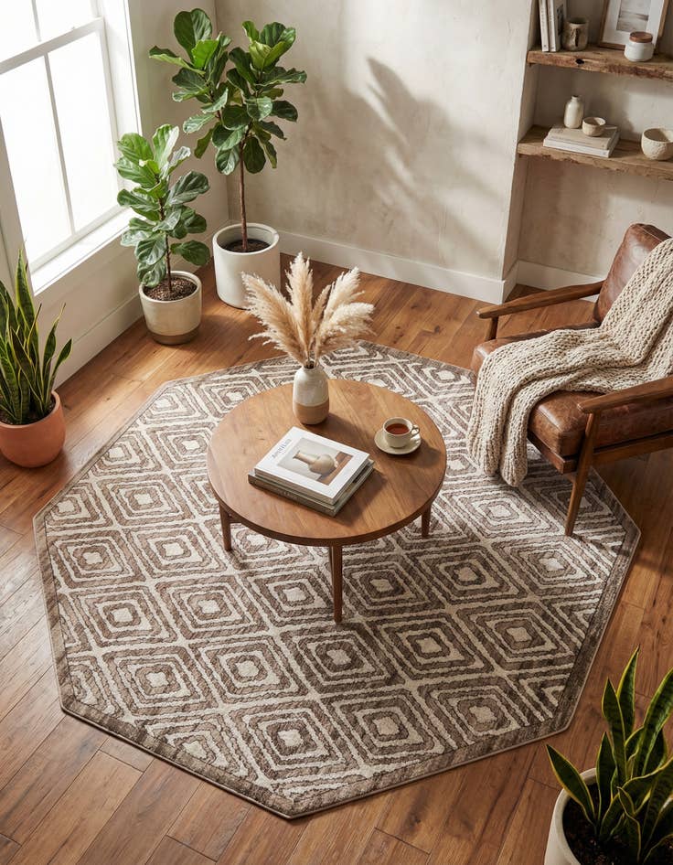 Detail image of 7' 10 x 7' 10 Hermitage Octagon Rug