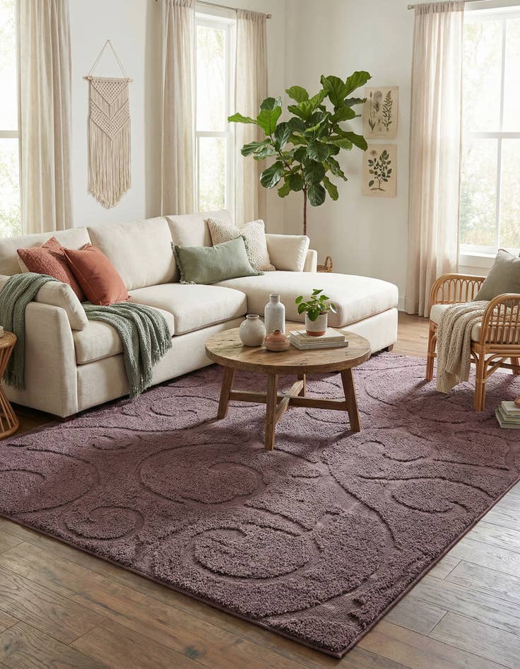 Detail image of 9' x 12' 2 Botanical Shag Rug