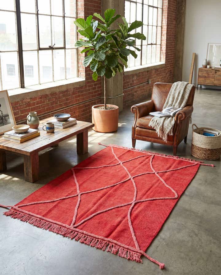 3' 6 x 4' 10 Hand Knotted Moroccan Wool Rug