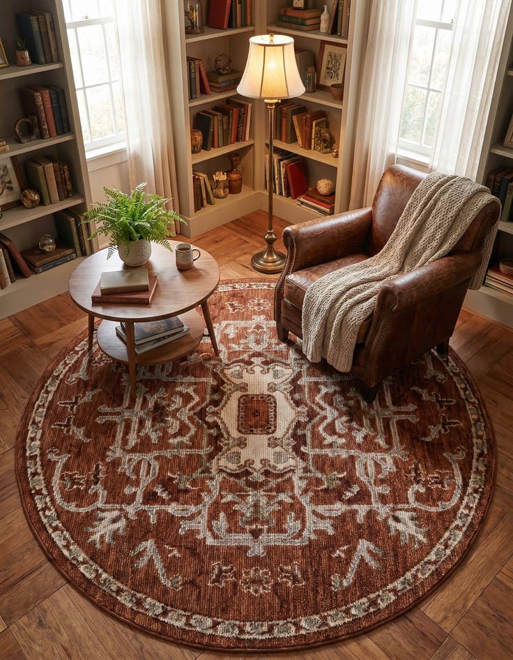 Detail image of 5' x 5' Grand Tradition Round Rug