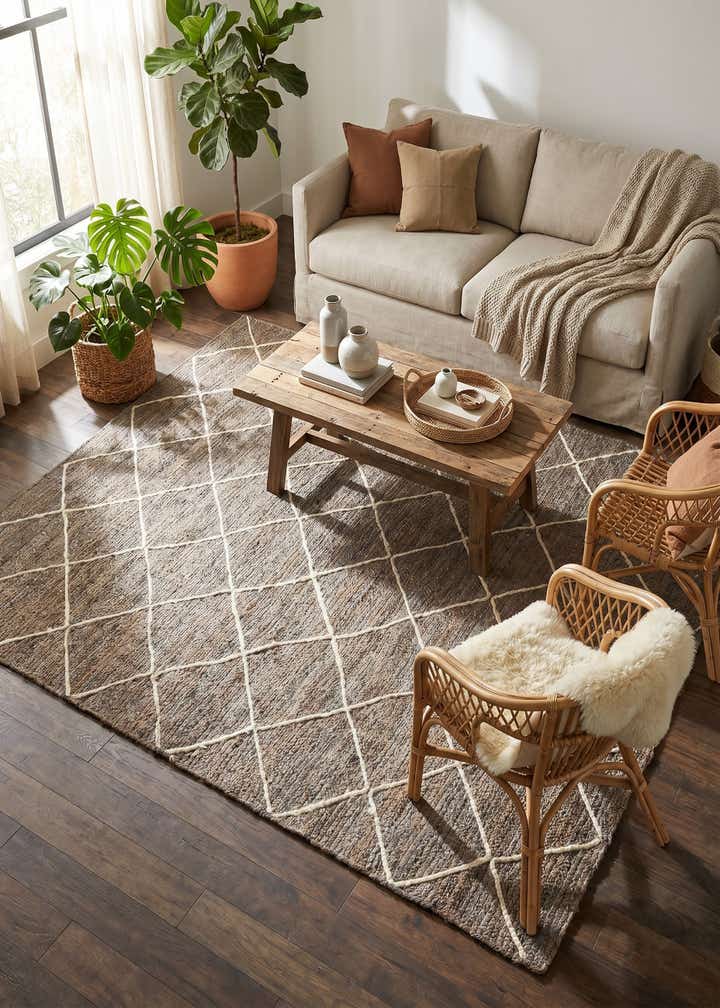8' x 10' Handmade Braided Jute Rug