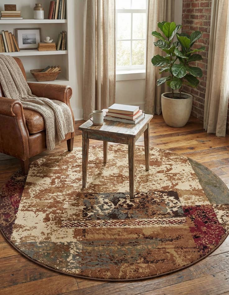 Detail image of 4' x 4' Coffee Shop Round Rug