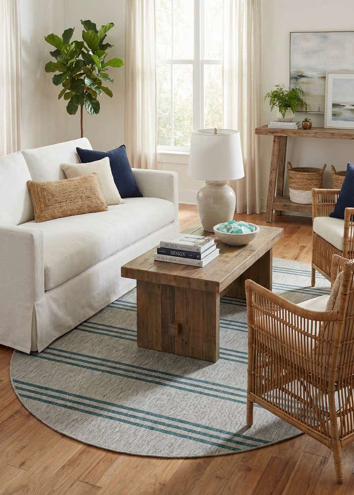 7' 10 x 10' Easy-Clean Jill Zarin Anguilla Indoor / Outdoor Oval Rug