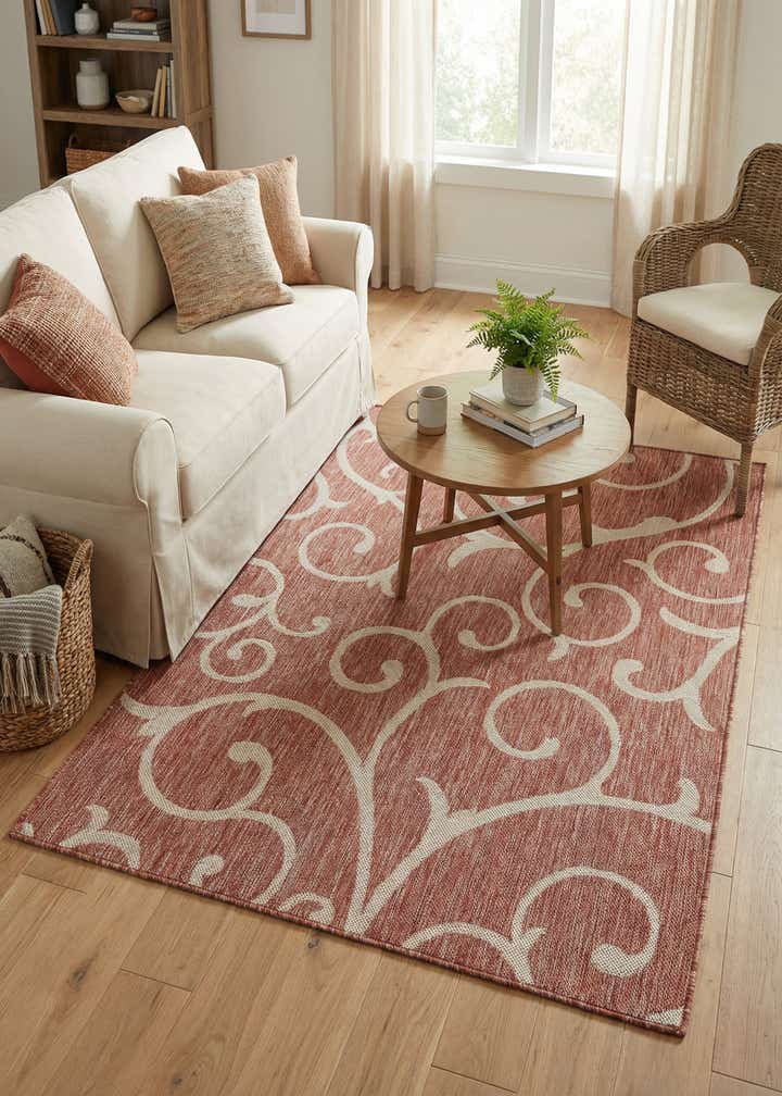 4' x 6' Easy-Clean Botanical Indoor / Outdoor Rug