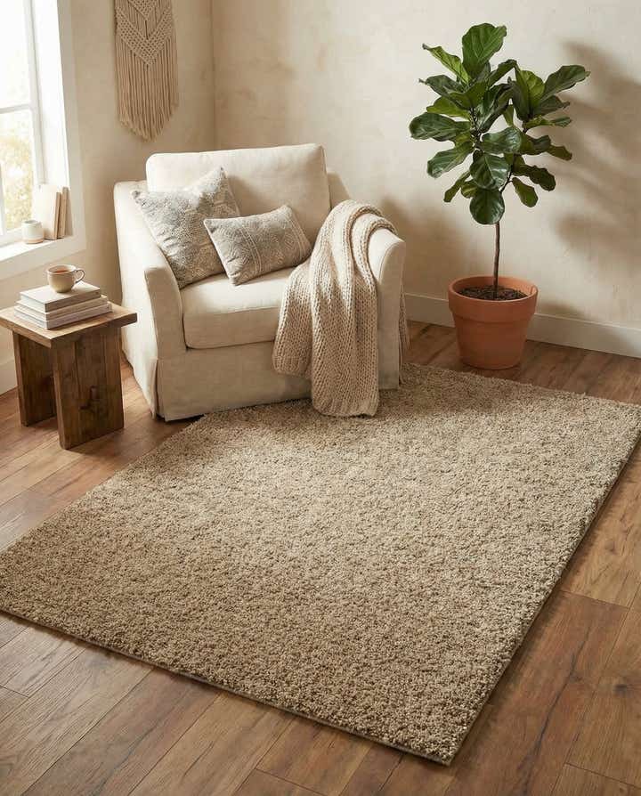 3' 3 x 5' 3 Soft Solid Shag Rug