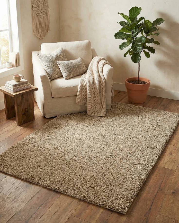 Detail image of 3' 3 x 5' 3 Soft Solid Shag Rug