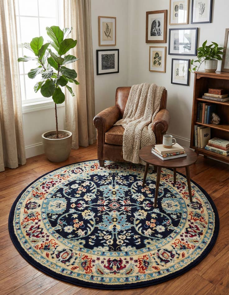 Detail image of 4' x 4' Yasmin Round Rug