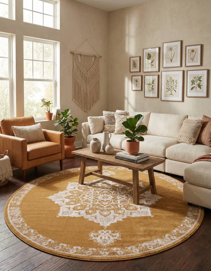 Detail image of 8' x 8' Arcadia Round Rug