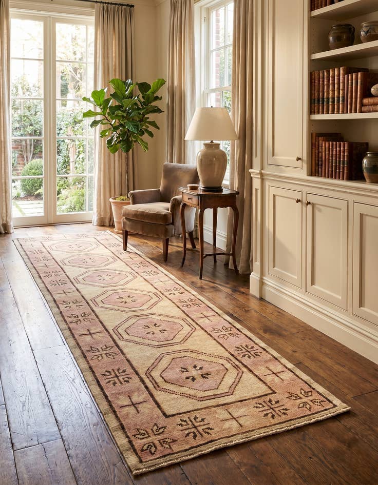 Detail image of 2' 9 x 10' 4 Hand Knotted Oushak Wool Runner Rug