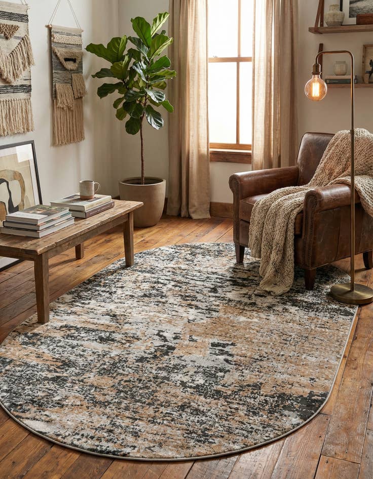 Detail image of  5' 3 x 8' Leipzig Oval Rug