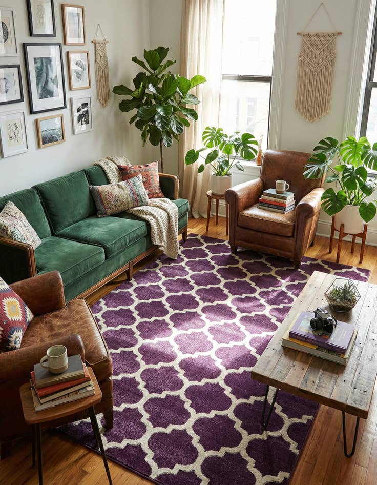 Detail image of 5' x 8' Lattice Rug