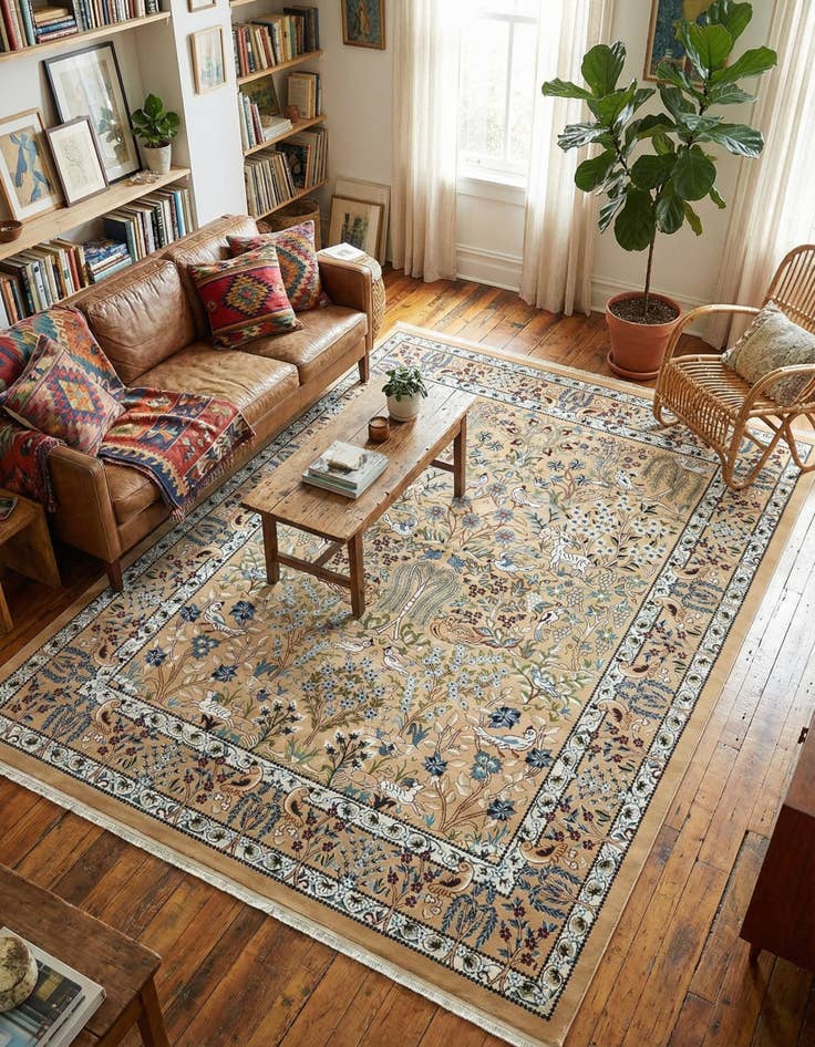 Detail image of 7' 10 x 10' Nain Design Rug