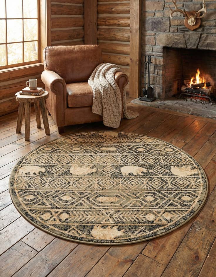 Detail image of 4' x 4' Pioneer Round Rug