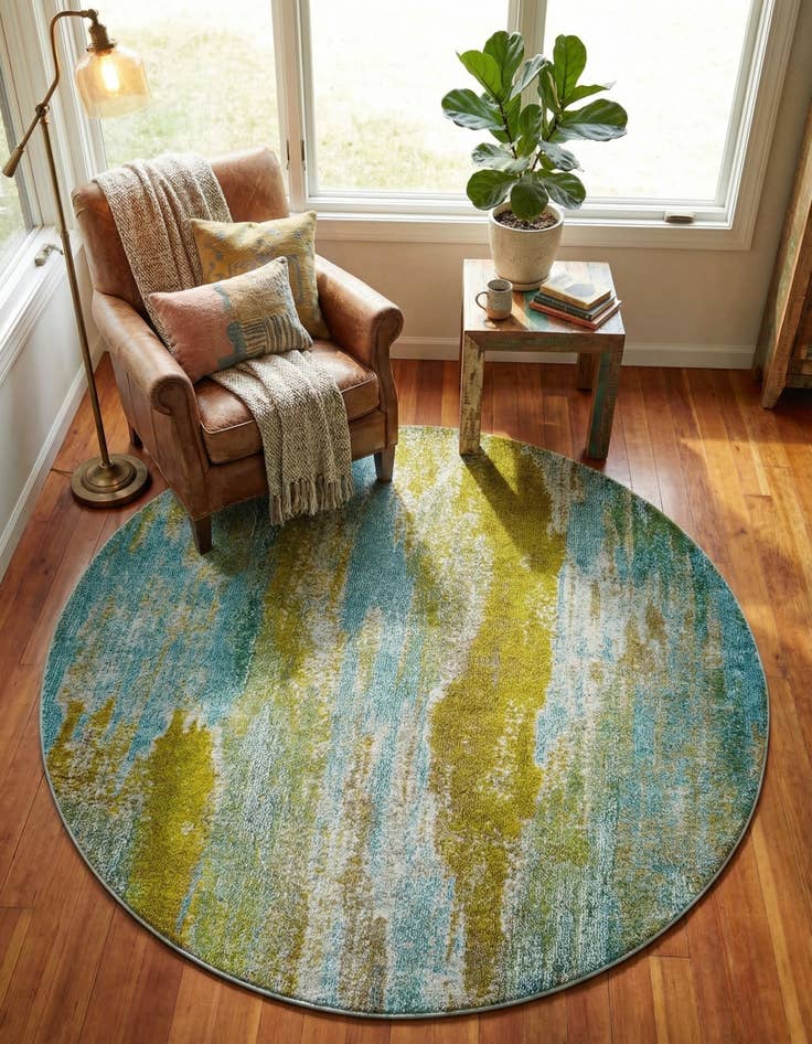 Detail image of 6' x 6' Washable Sevilla Round Rug