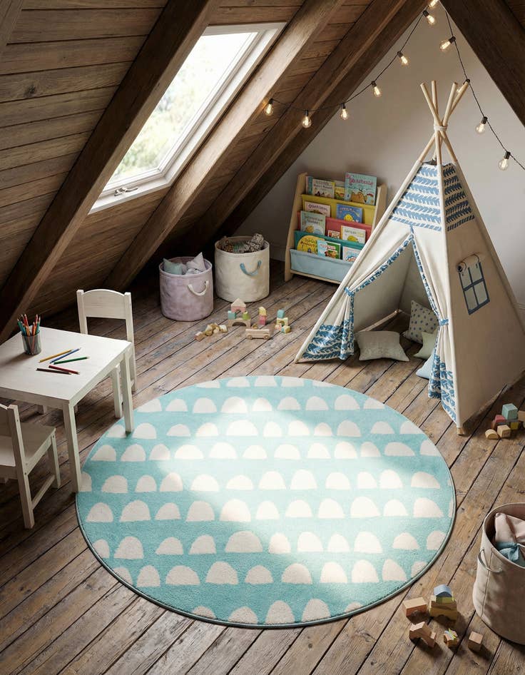 Detail image of 5' x 5' Whimsy Kids Round Rug