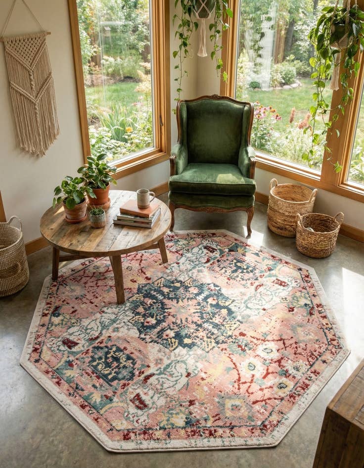 Detail image of 8' x 8' Charleston Octagon Rug