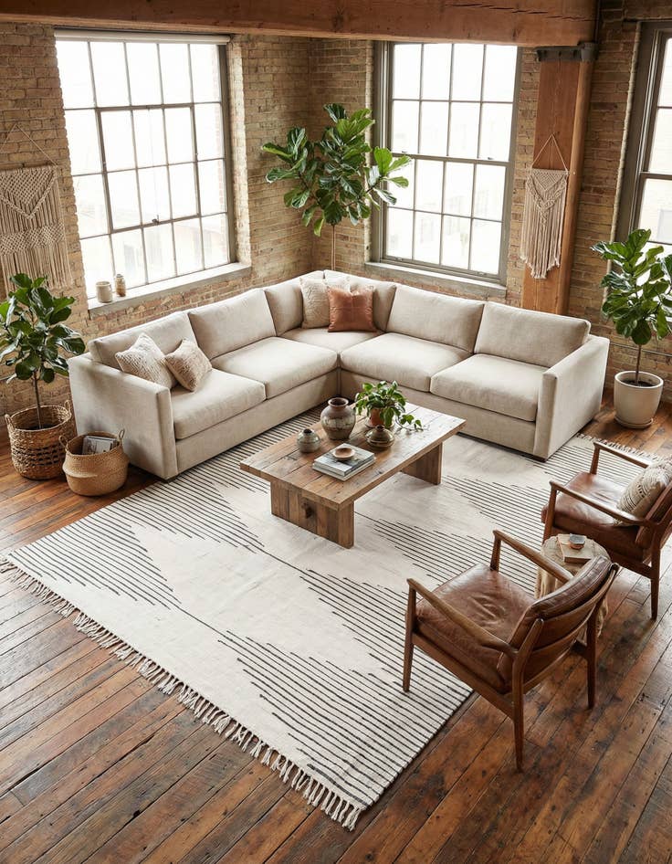 Detail image of 10' x 14' 1  Hand Woven Chindi Cotton Rug