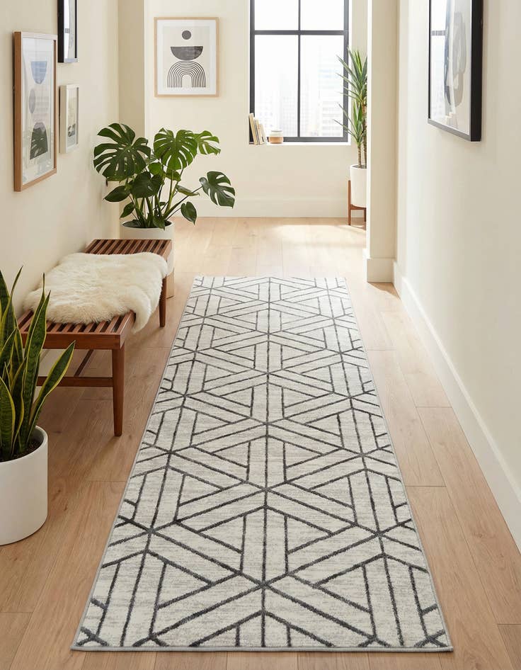 Detail image of 3' x 10' Lattice Trellis Runner Rug