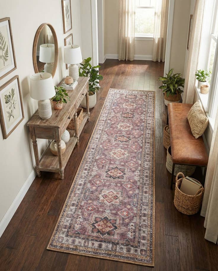 Detail image of 2' x 8' Washable Timeless Runner Rug