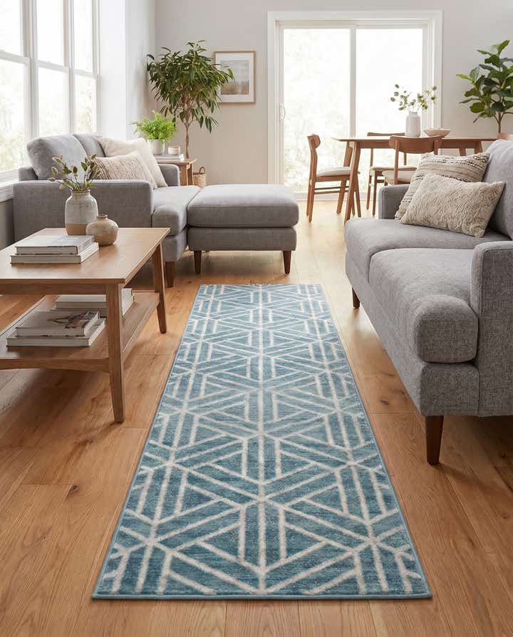 3' x 10' Lattice Trellis Runner Rug