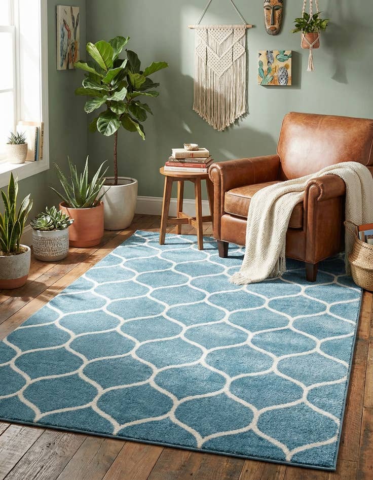 Detail image of 4' x 6' Trellis Frieze Rug