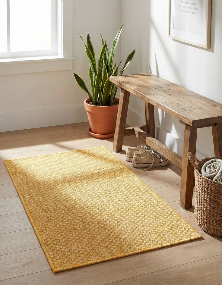 Detail image of 2' x 3'  Washable Solid Indoor / Outdoor Rug