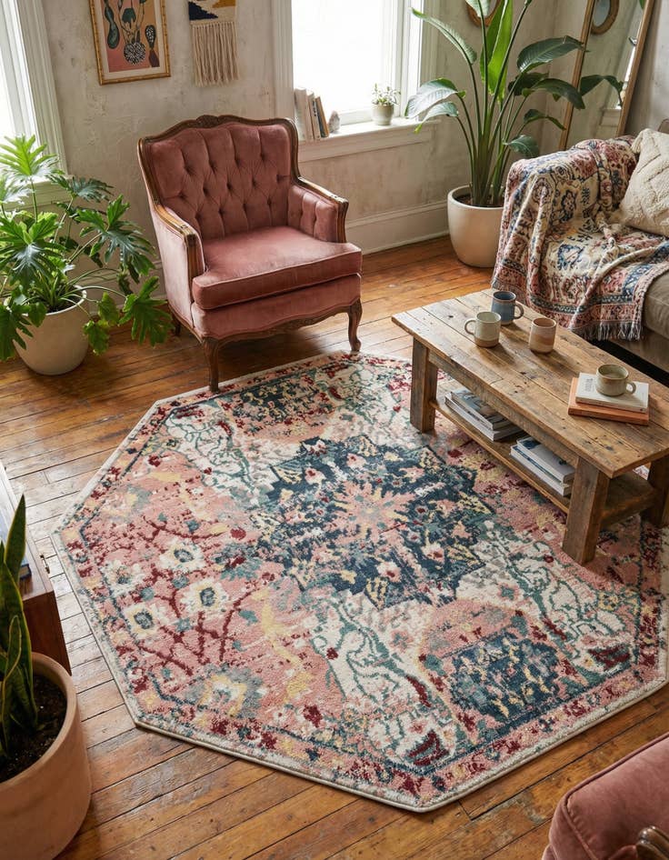 Detail image of 6' x 6' Charleston Octagon Rug