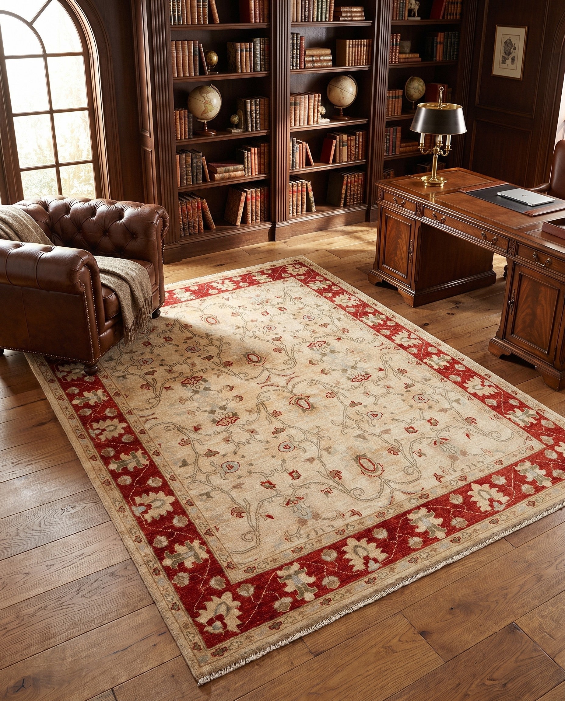 175cm x 250cm Hand Knotted Ziegler Rug