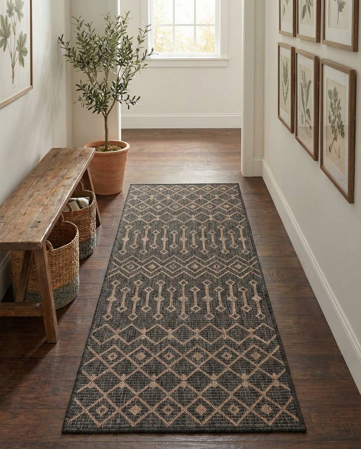 Detail image of 2' x 5' Easy-Clean Lattice Indoor / Outdoor Runner Rug