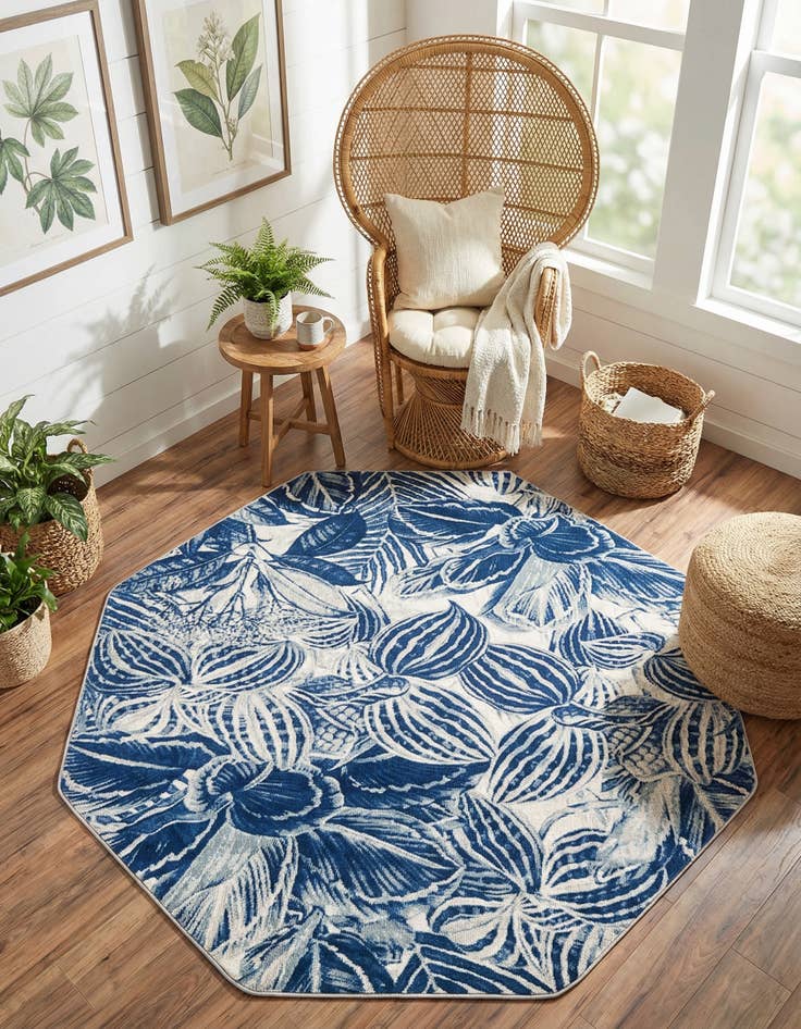 Detail image of 6' x 6' Blossom Octagon Rug