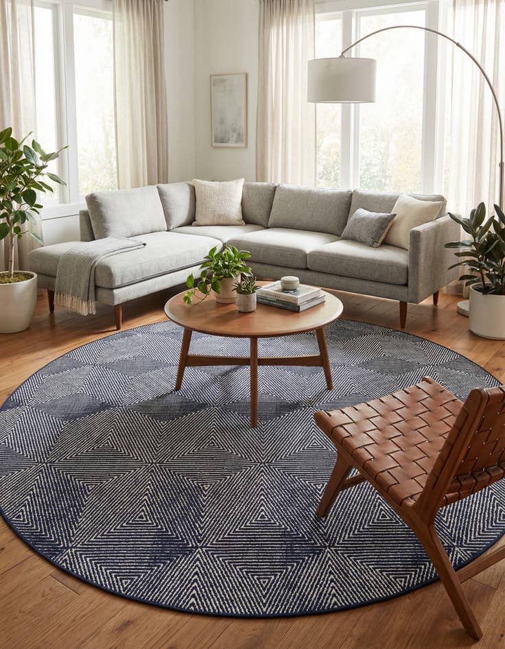 Detail image of 10' x 10' Easy-Clean Sabrina Soto Indoor / Outdoor Round Rug