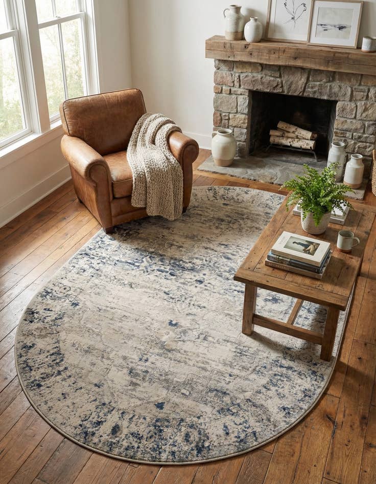 Detail image of 6' 1 x 9' Oregon Oval Rug