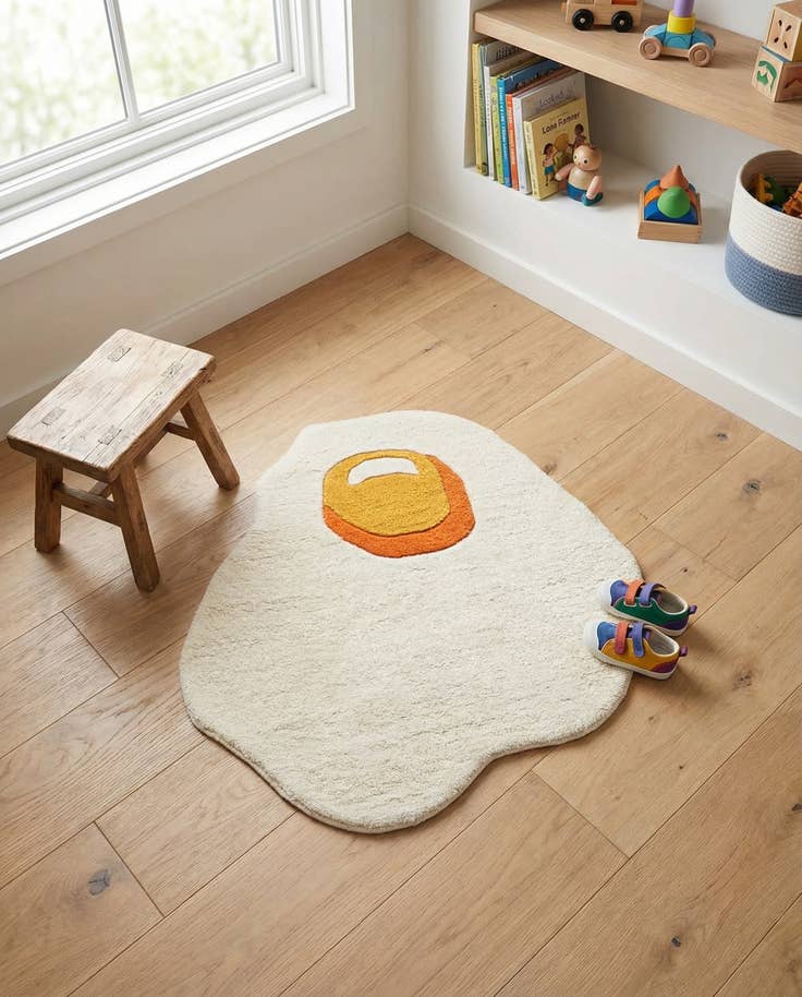 Detail image of 2' x 2' Playtime Kids Wool Freeform Rug