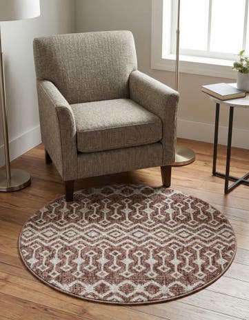 3' 3 x 3' 3 Eco Trellis Round Rug