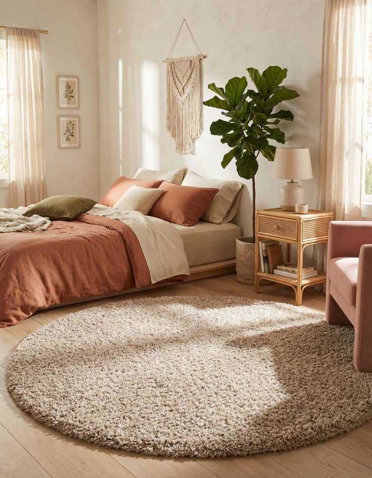 Detail image of 7' x 7' Zermatt Shag Round Rug