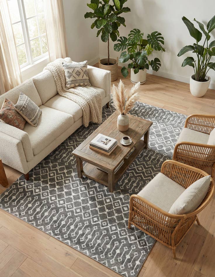 Detail image of 7' 10 x 10' Kasbah Trellis Rug