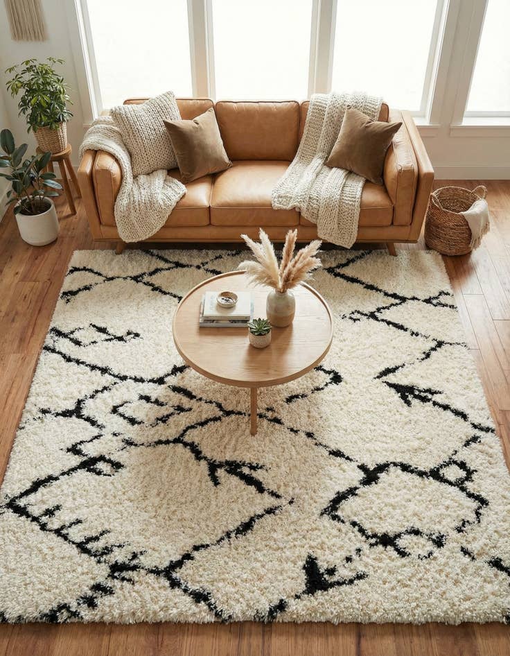 Detail image of 8' x 8' Infinity Shag Square Rug