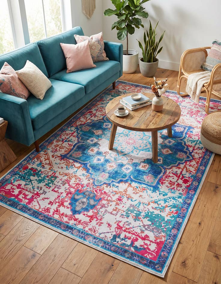 Detail image of 6' x 9' Washable Francesca Rug