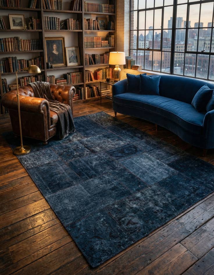 Detail image of 4' 9 x 6' 9 Hand Knotted Ultra Vintage Persian Wool Rug