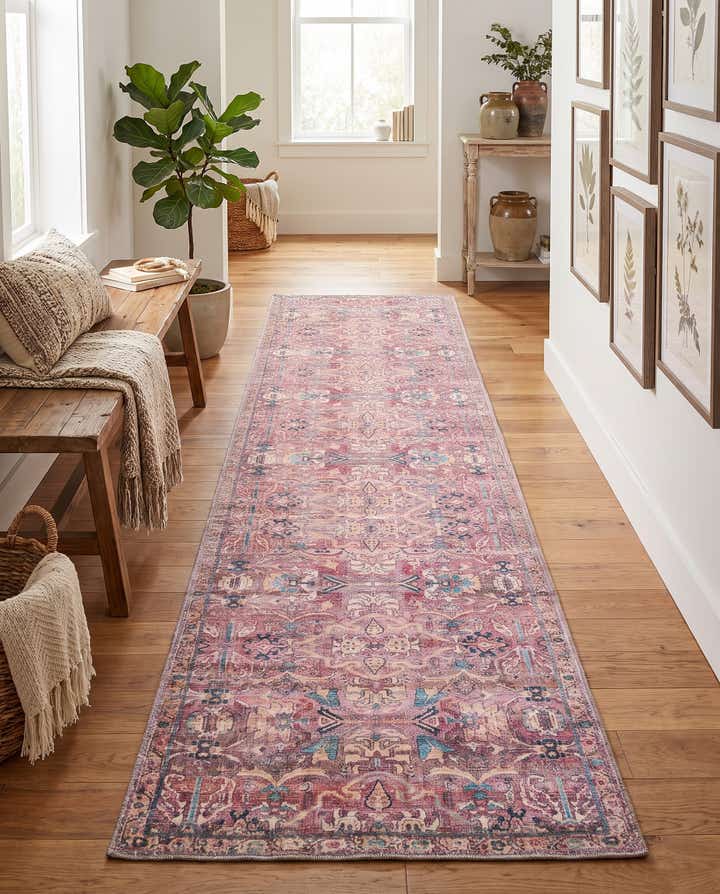60cm x 305cm Wasbaar Nostalgia Loper Vloerkleed