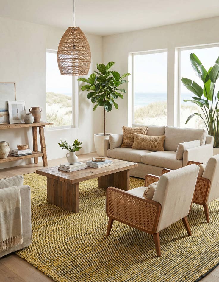 Detail image of 7' 10 x 10'  Hand Woven Seaside Pearl Jute Rug