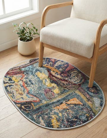 2' 2 x 3' 1 Washable Haerfest Oval Rug