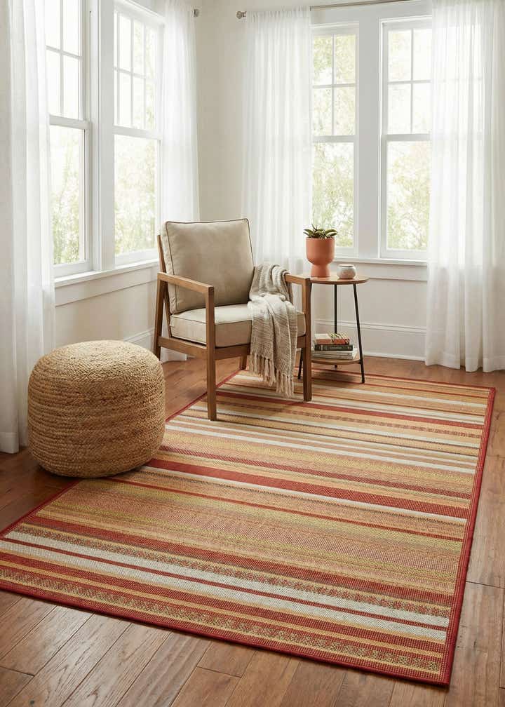 5' 3 x 7' 7 Easy-Clean Baja Indoor / Outdoor Rug